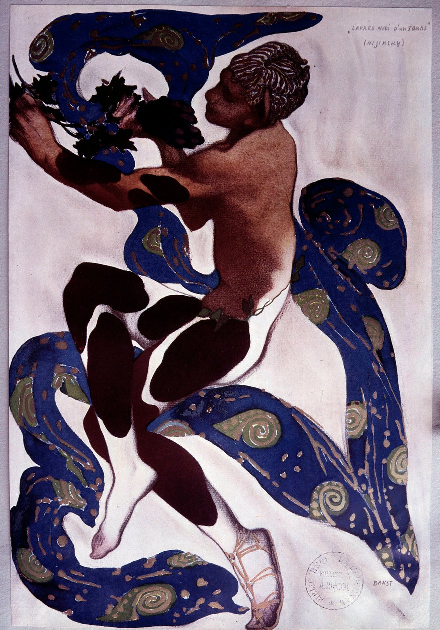 继克劳德·德彪西 (1862-1918) 的《牧神的下午前奏曲》之后，瓦斯拉夫·尼金斯基 (1889-1950) 的《牧神的下午》编舞 作者 莱昂·巴克斯特