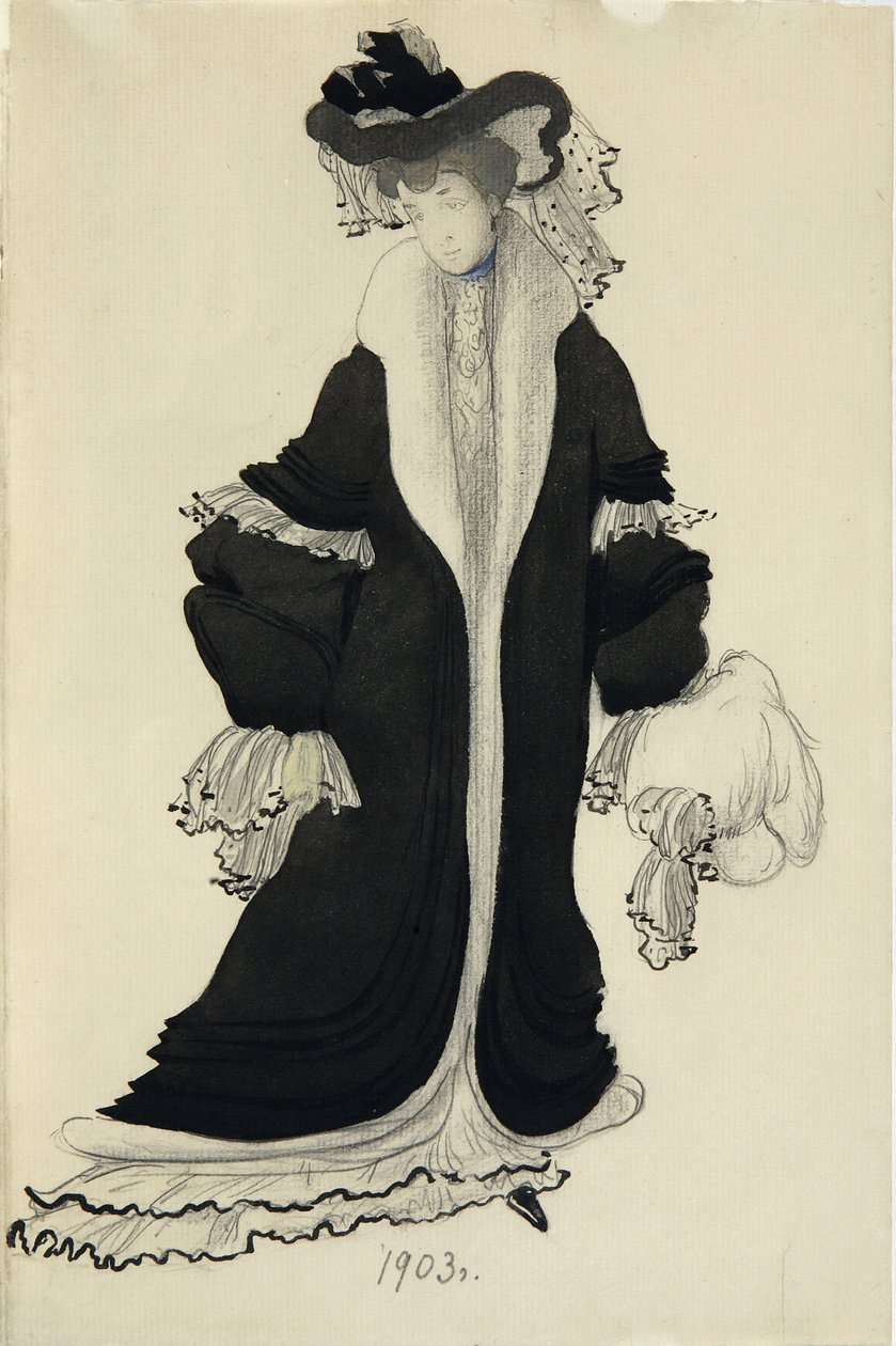 L. Bakst夫人的服装设计，1903年 作者 莱昂·巴克斯特