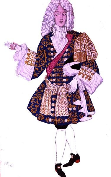 睡美人》中的《英国新郎》的服装设计 作者 莱昂·巴克斯特