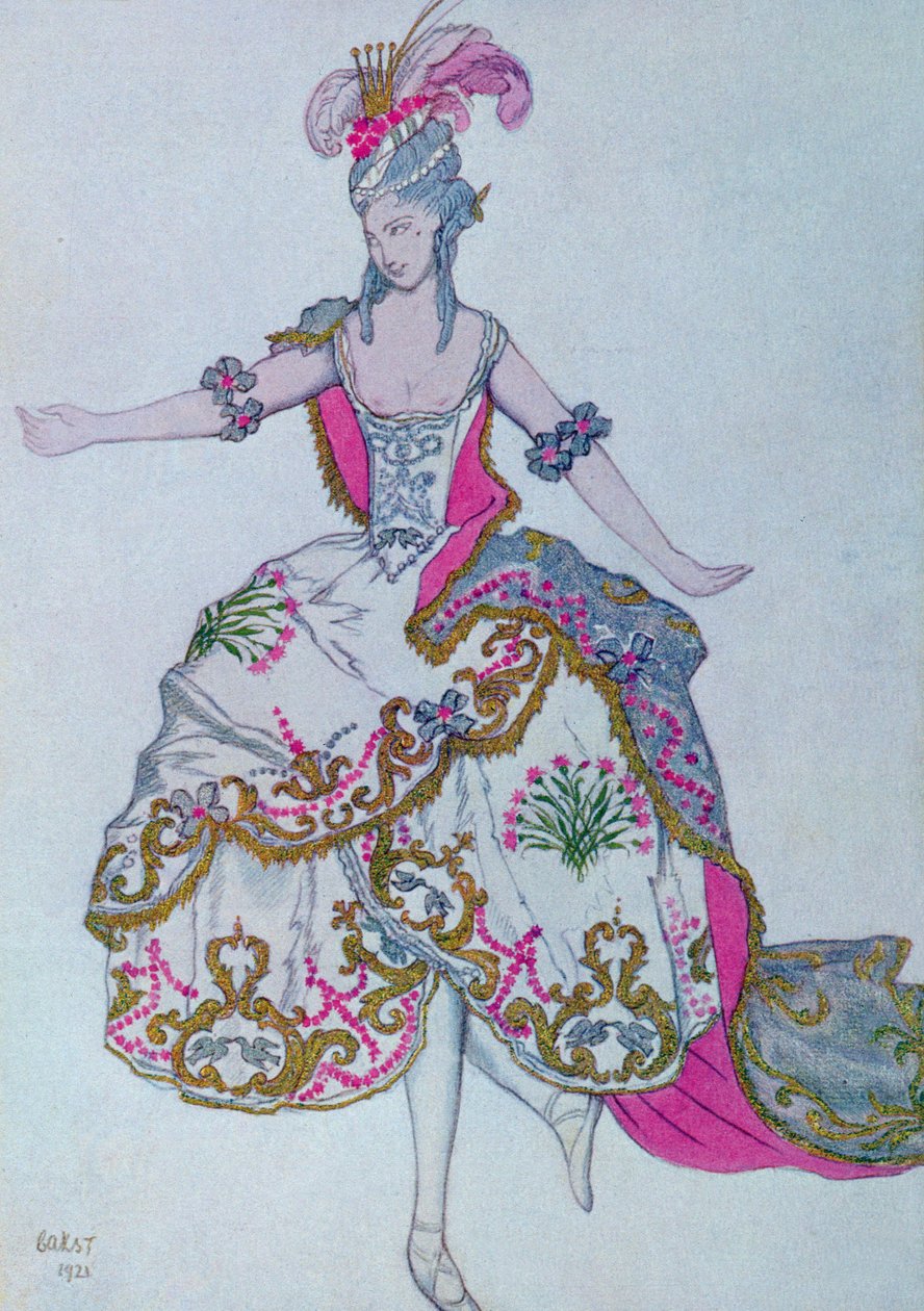 睡美人》中的《康乃馨仙子》的服装设计 作者 莱昂·巴克斯特