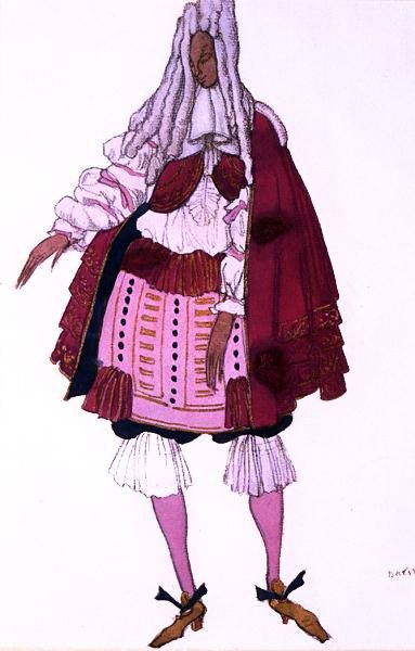 为《睡美人》中受洗的宫女进行服装设计 作者 莱昂·巴克斯特