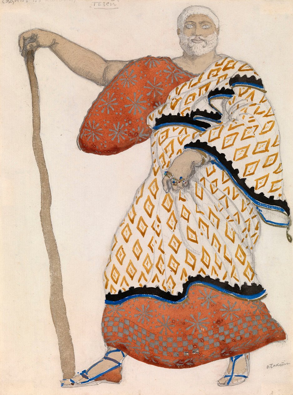 Costume design for drama Oedipus at Colonus by Sophocles 作者 莱昂·巴克斯特