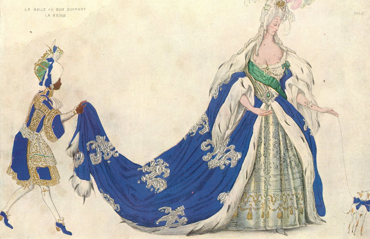 1921年“睡美人”女王的服装设计（wc und gouache on paper） 作者 莱昂·巴克斯特
