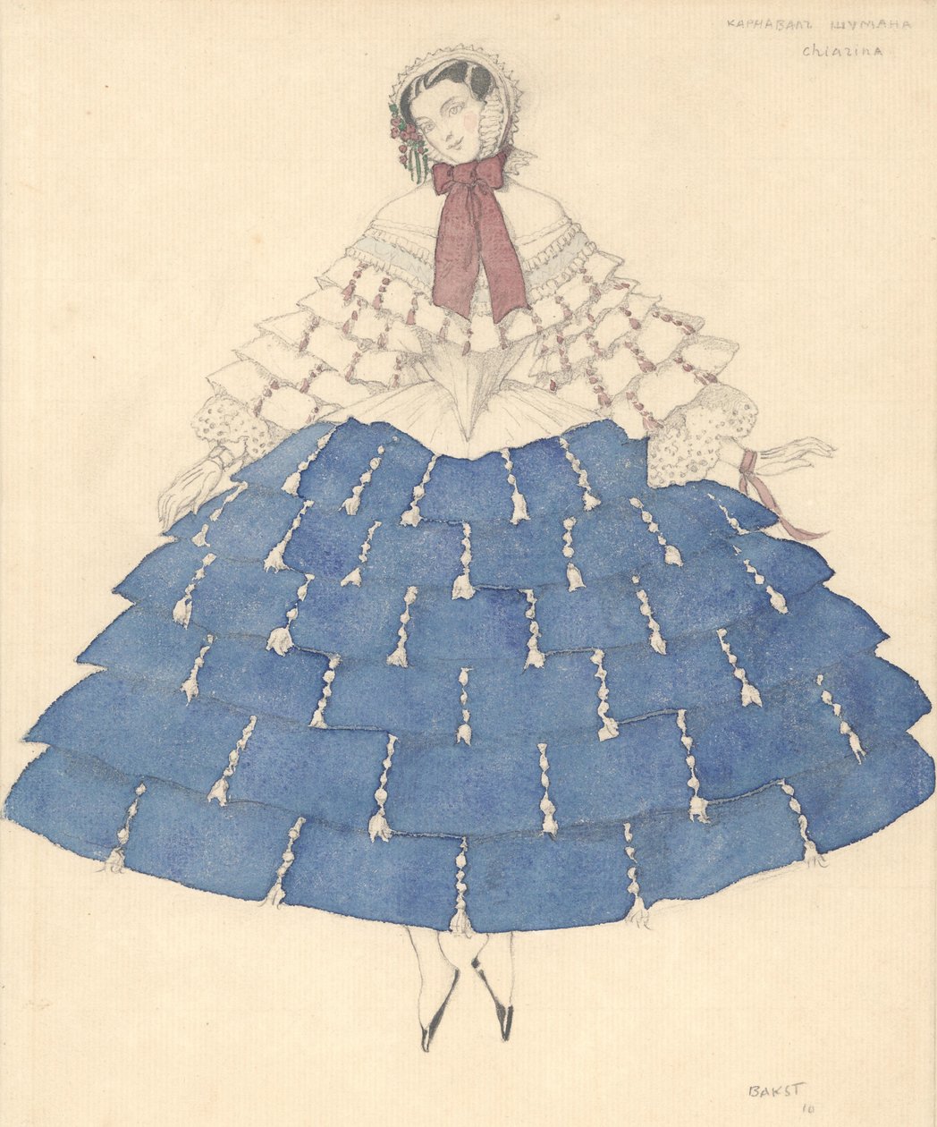 R. Schumann，1910年为Carnaval芭蕾舞团设计服装。 作者 莱昂·巴克斯特