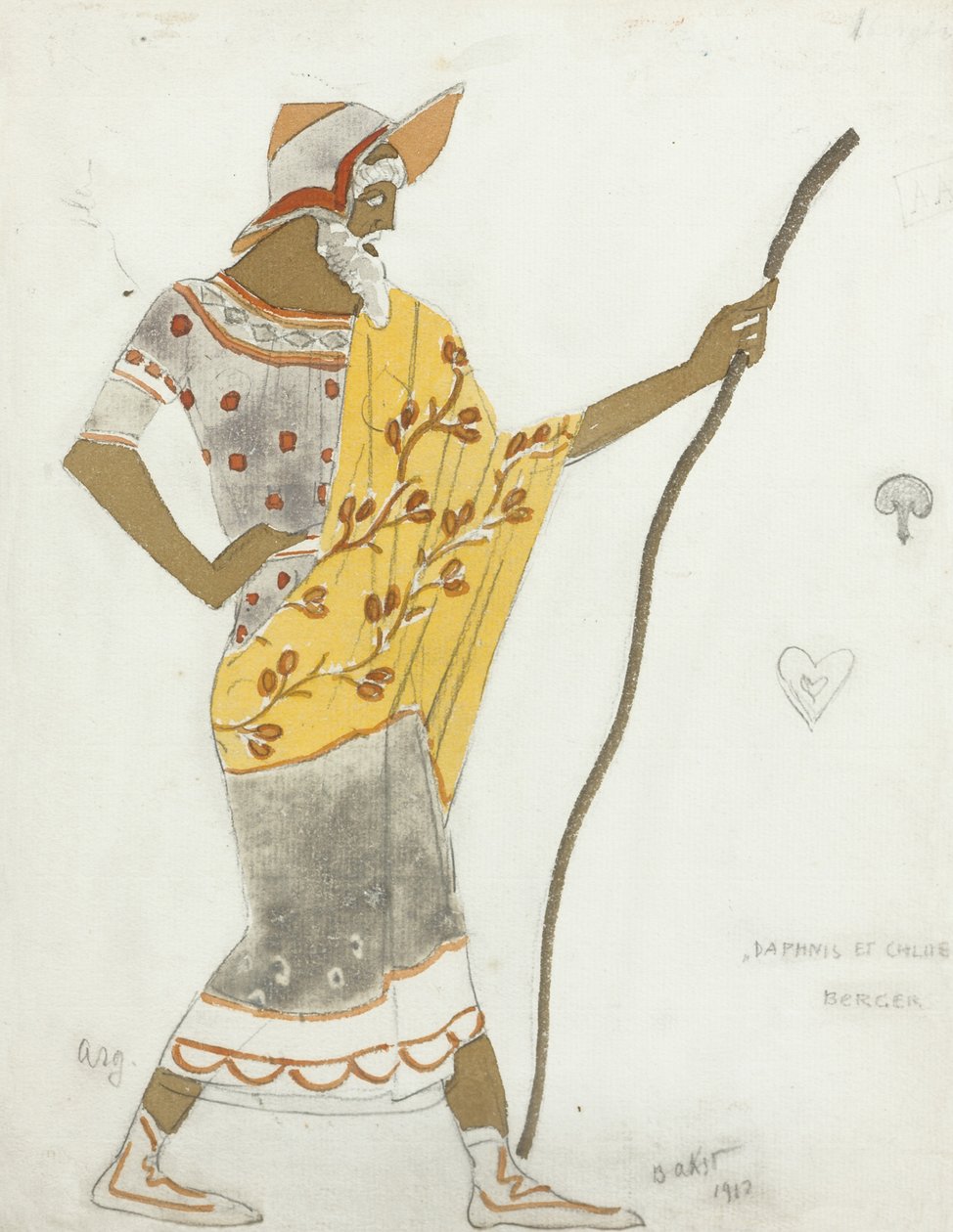 M. Ravel的《 Daphnis etChloé》芭蕾舞服装设计，1912年 作者 莱昂·巴克斯特