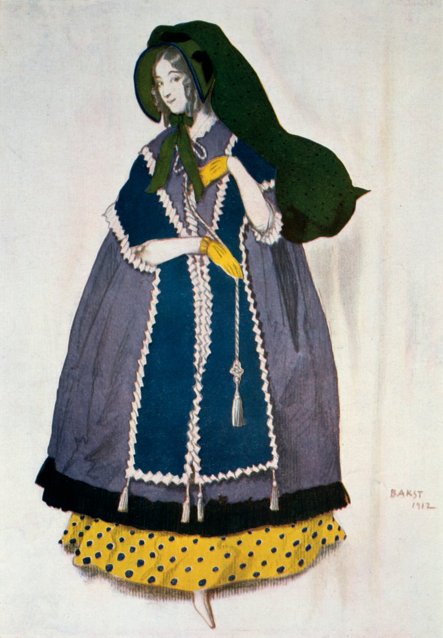 芭蕾舞《 Les Papillons》的服装设计，1912年。 作者 莱昂·巴克斯特