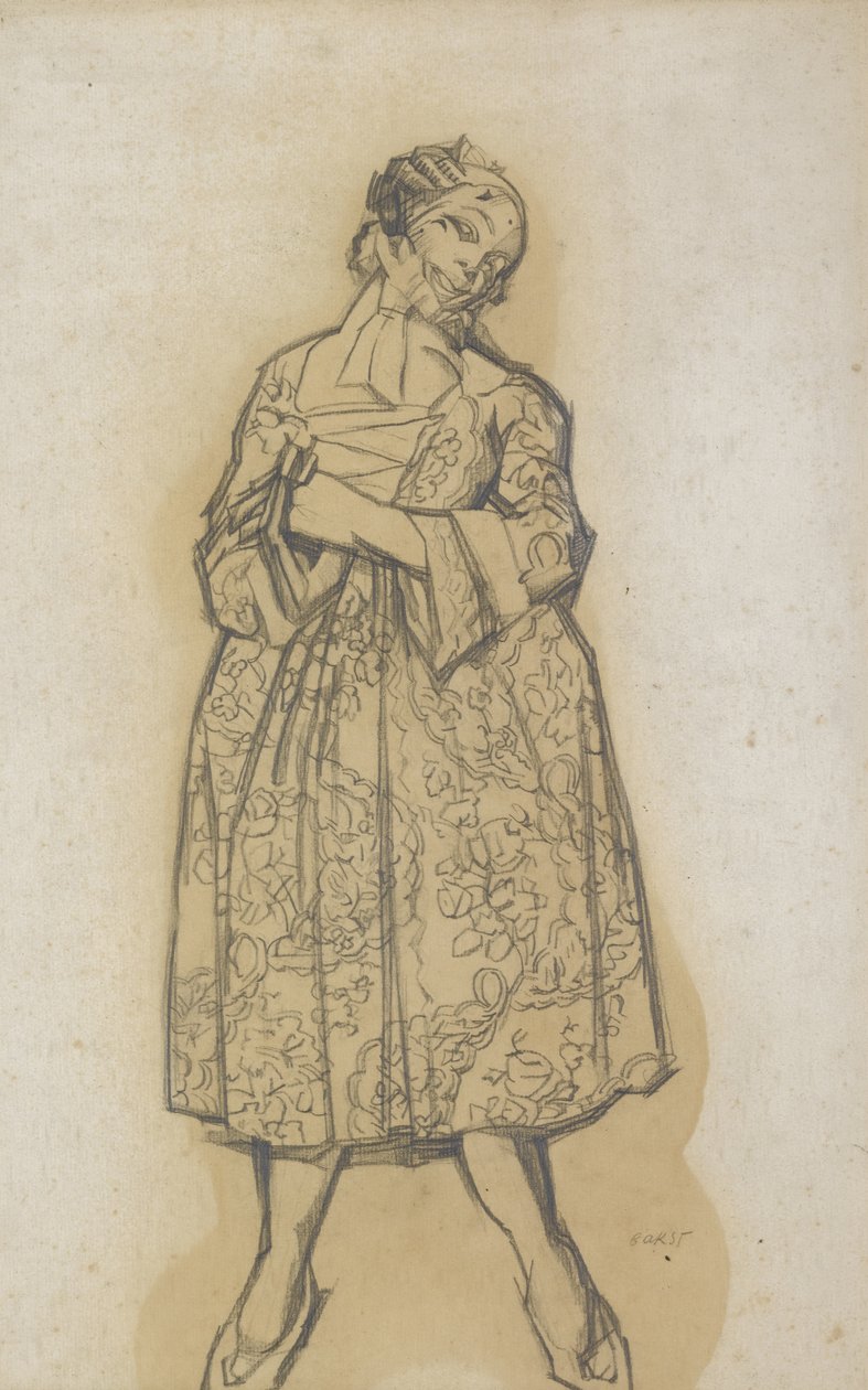 芭蕾服装设计心情愉悦的女性《幽默女士》，1917年 作者 莱昂·巴克斯特