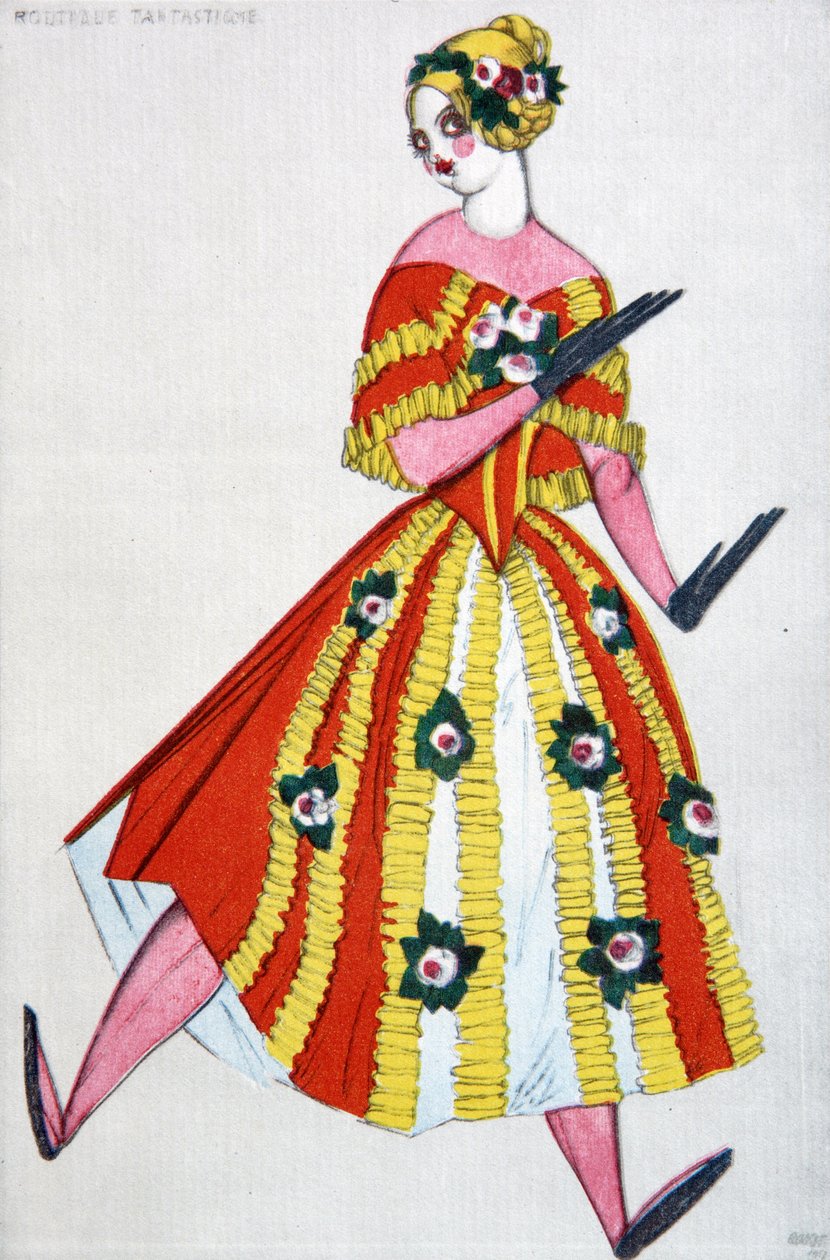 G. Rossini的芭蕾舞剧《魔术玩具店》的服装设计，1919年 作者 莱昂·巴克斯特