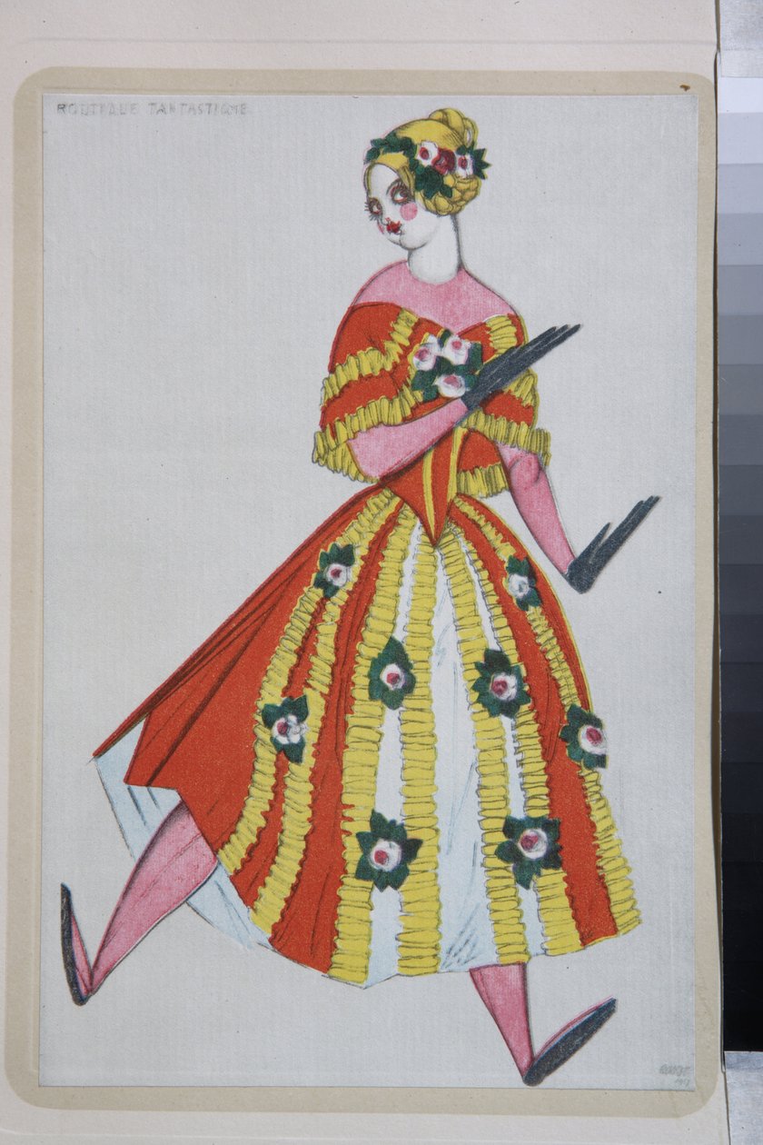 Costume for the ballet "La Boutique Fantasque" directed by Gioachino Rossini 作者 莱昂·巴克斯特