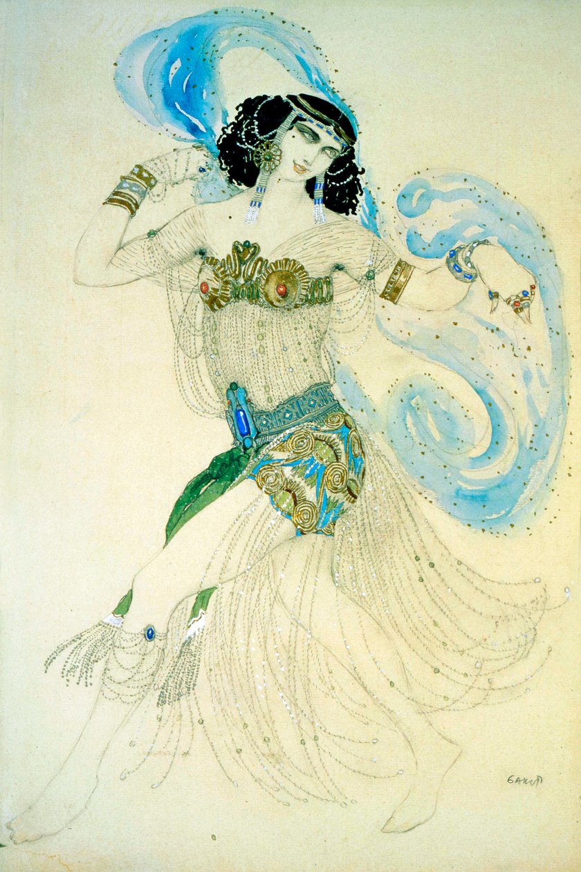七个面纱之舞，1908年。 作者 莱昂·巴克斯特