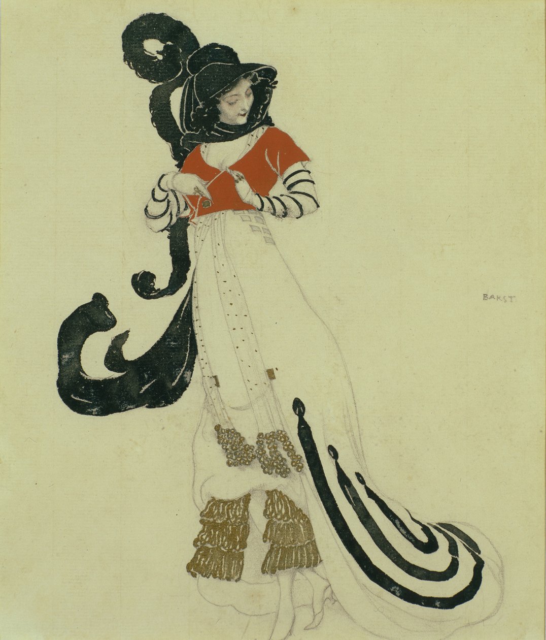 化装服装设计，c。 1914年 作者 莱昂·巴克斯特