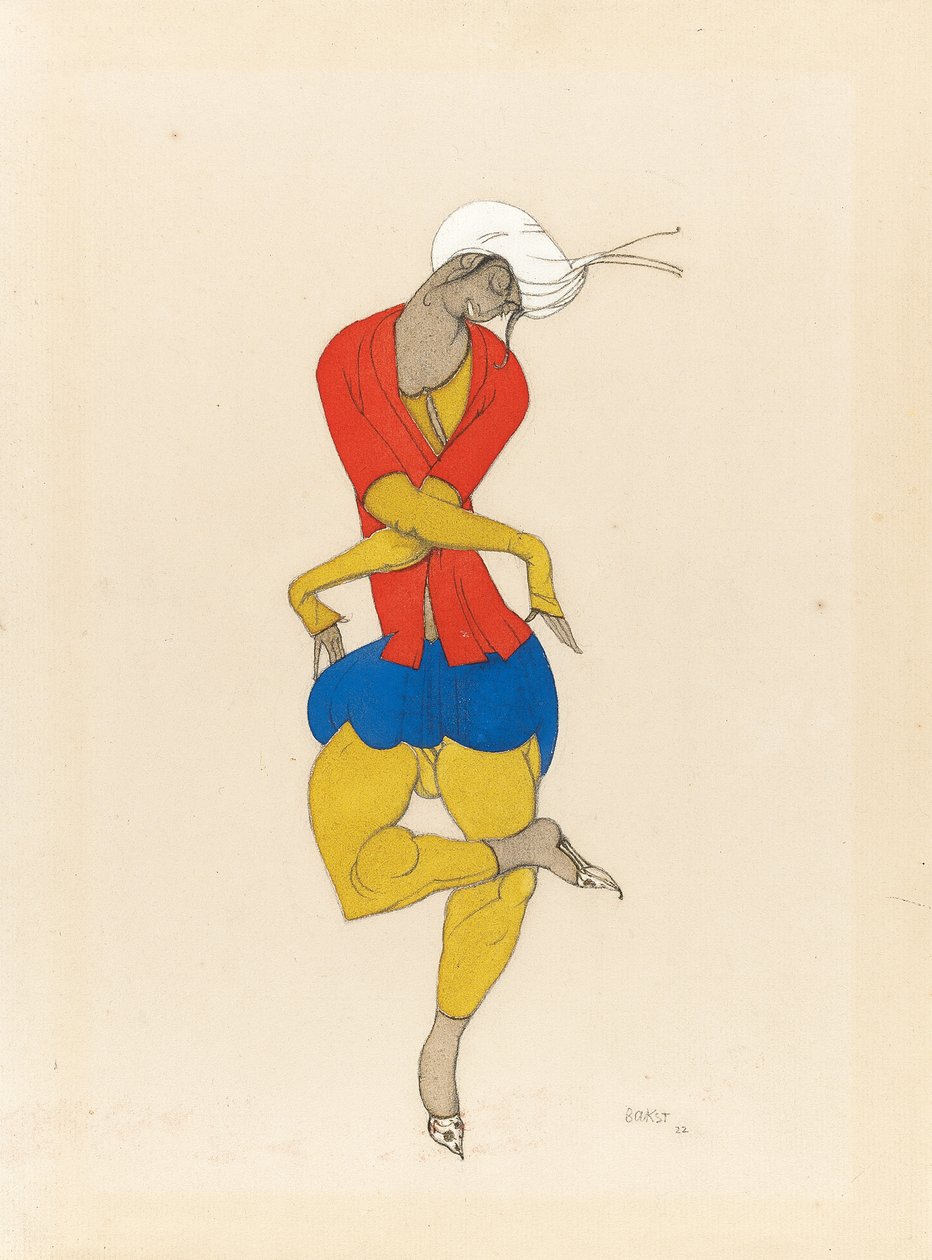 玛丽亚·库兹涅佐娃（Maria Kuznetsova），“ L”崇拜的服装设计，1922年 作者 莱昂·巴克斯特