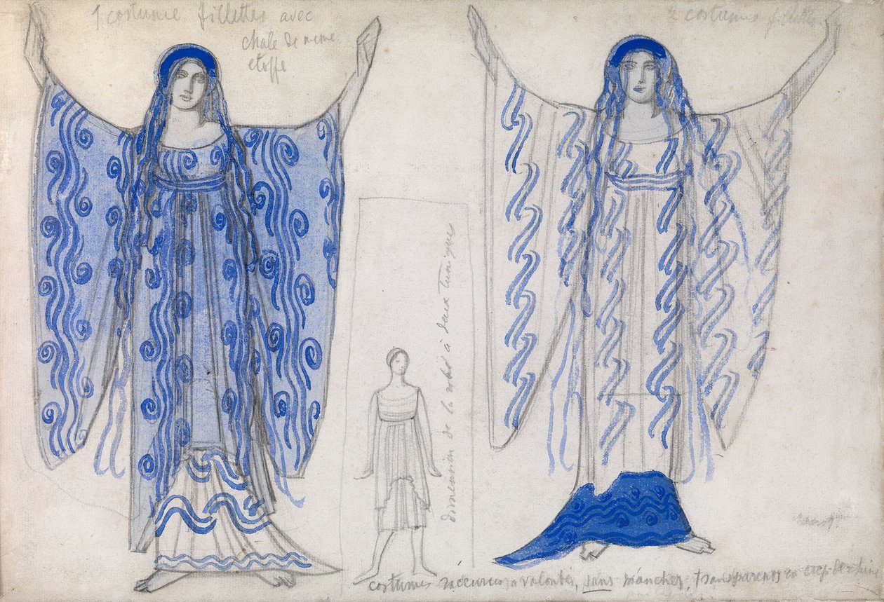 费德拉。吉恩·拉辛（Jean Racine）的话剧《 PhaedraPhèdre》的服装设计，摄于1923年 作者 莱昂·巴克斯特