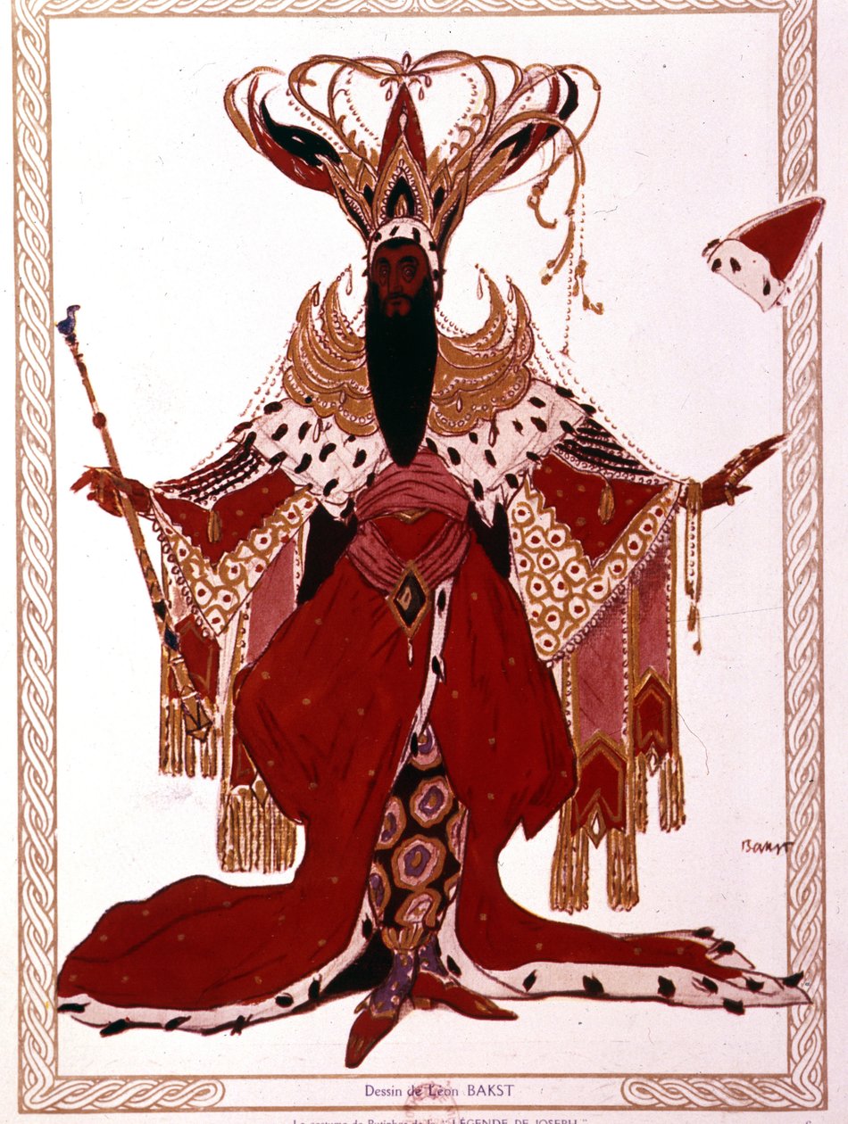 理查德-施特劳斯《约瑟夫的传说》，巴黎歌剧院，1914年5月。服装：Leon Bakst 作者 莱昂·巴克斯特