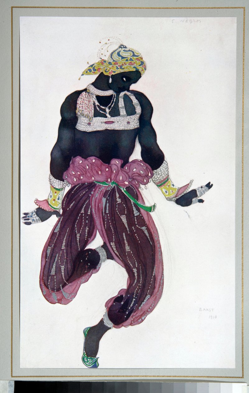 Russian Ballet : drawing for the ballet "Sheherazade" directed by Michel Fokine 作者 莱昂·巴克斯特
