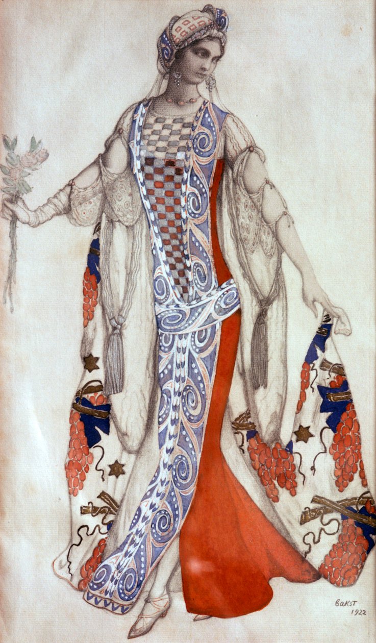 《睡美人》，芭蕾舞服装设计，c1913 作者 莱昂·巴克斯特