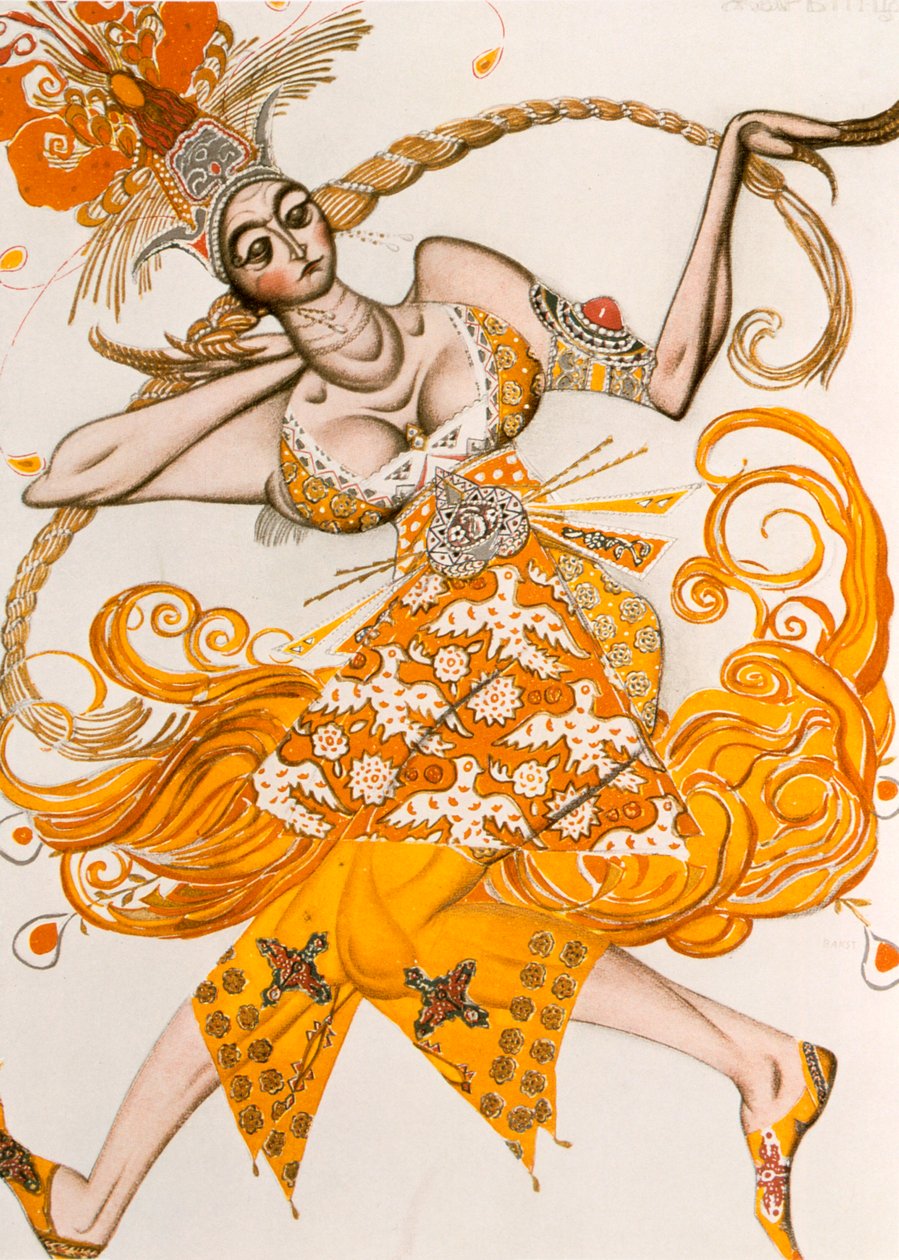 火鸟，火鸟的服装，lgor Stravinsky的芭蕾舞，1910年 作者 莱昂·巴克斯特