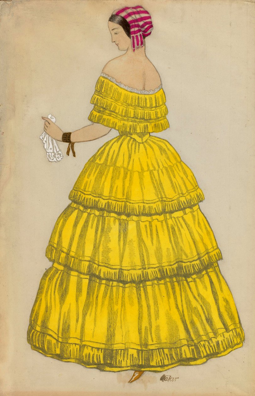 costume for the ballet "Les papillons" directed by Robert Schumann (1810-1856) 作者 莱昂·巴克斯特