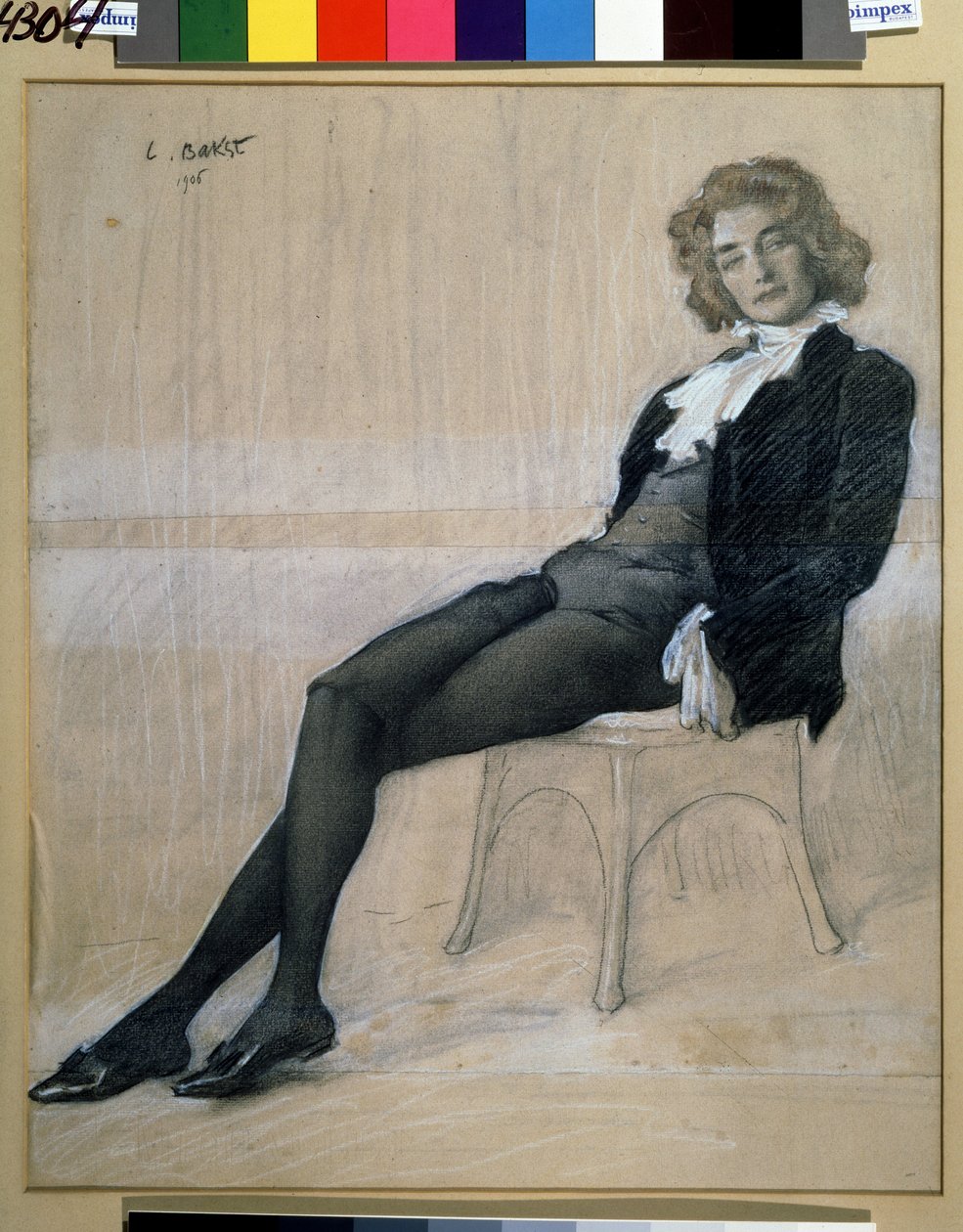 portrait of the writer Zinaida Gippius (1869-1945). (chalk and sanguine) 作者 莱昂·巴克斯特