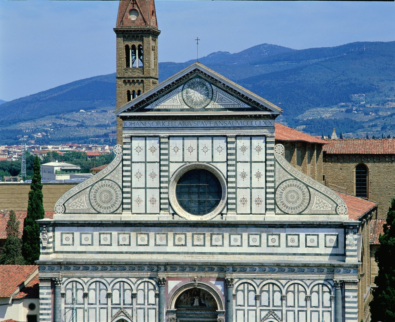 观点的Santa Maria Novella，c.1450-70 作者 莱昂·巴蒂斯塔·阿尔贝蒂