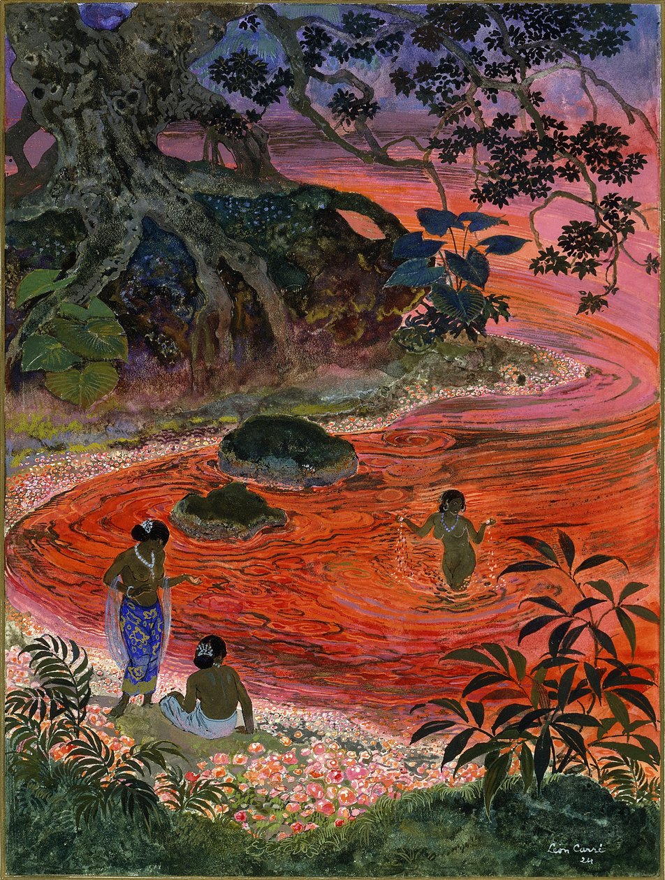 Victor Barrucand的《 Le Chariot de Terre Cuite》一书中的插图 作者 莱昂·乔治·卡雷
