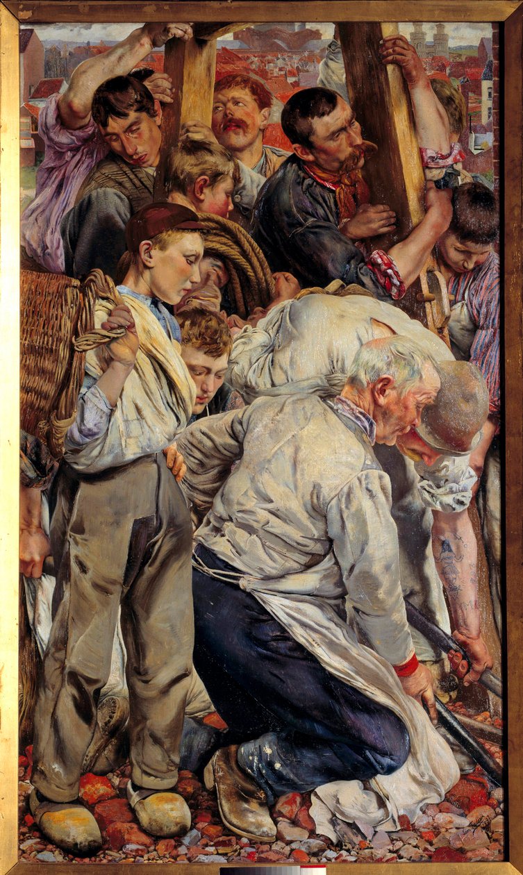 社会现实主义：“工人时代”Leon Henri Frederic (1856-1940) (ec.belg) 1897 Sun. 1,63x0,94 m 巴黎，奥赛博物馆 作者 莱昂·亨利·玛丽·弗雷德里克（Leon Henri Marie Frederic）