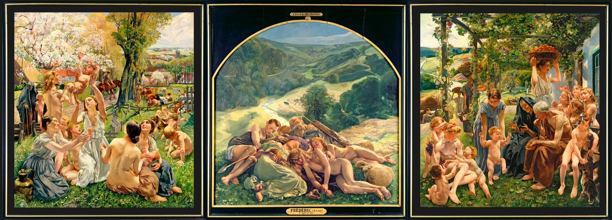 &39;黄金时代&39;，1901年 作者 莱昂·亨利·玛丽·弗雷德里克（Leon Henri Marie Frederic）