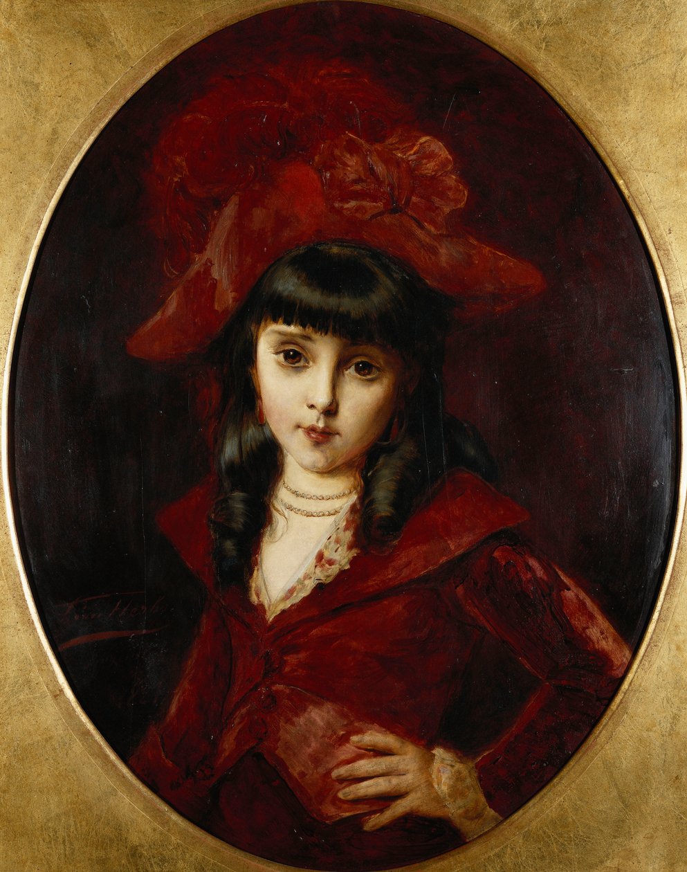 红色礼服，1881年 作者 利昂·赫伯