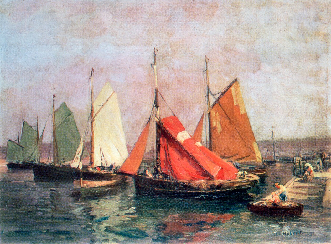 布列塔尼的海岸》，约1907-1915年 作者 莱昂·休伯特