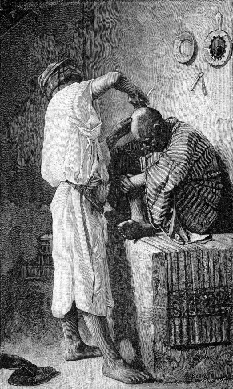 伊斯坦布尔的理发师 作者 Leon Joseph Florentin (后) Bonnat