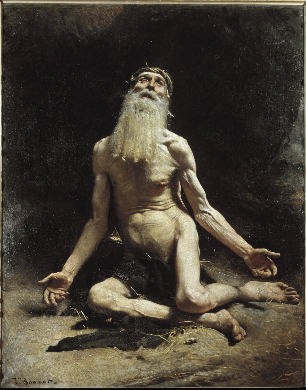 工作 - 由 Leon Bonnat (1833-1922) 作画，布面油画 作者 莱昂·约瑟夫·弗洛伦汀·波纳特