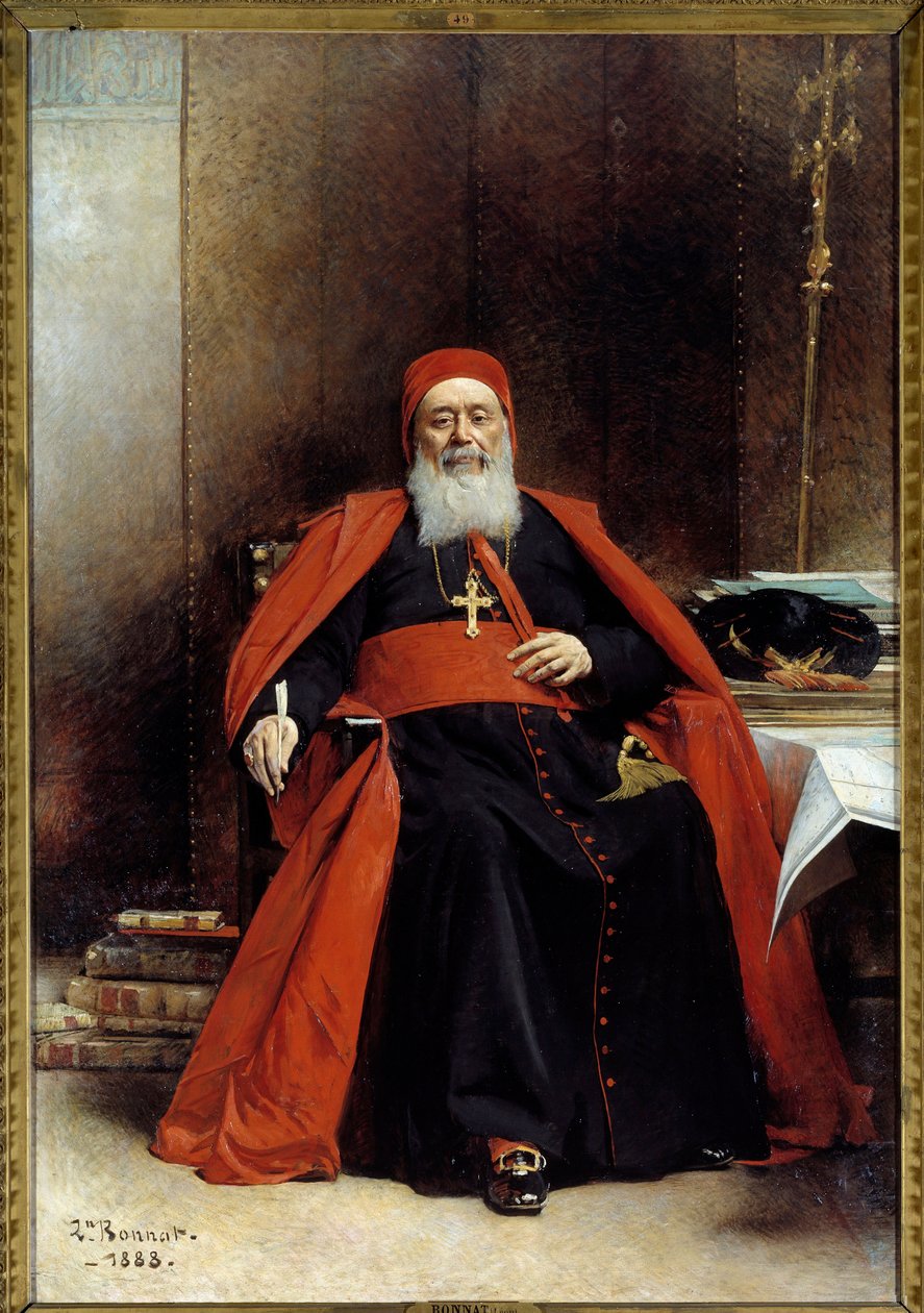 Charles Lavigerie (1825-1892) Archeveque of Algiers, 非洲红衣主教，Leon Joseph Bonnat (1833-1922) 作画，1888 年 2,39 x 1,64 m 作者 莱昂·约瑟夫·弗洛伦汀·波纳特