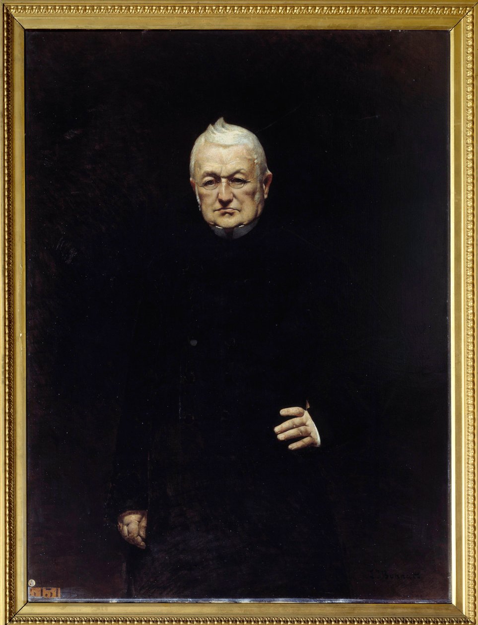 阿道夫·梯也尔 (1797-1877) 共和国总统肖像画由 Leon Joseph Bonat (1833-1922) 19 世纪太阳。 1,15x0,92 米。 作者 莱昂·约瑟夫·弗洛伦汀·波纳特