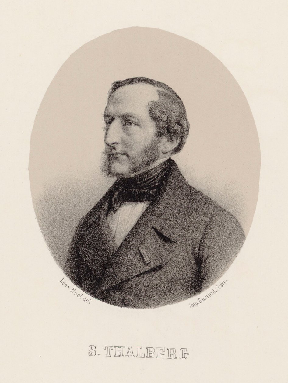 钢琴家和作曲家Sigismund Thalberg 1812-1871年的肖像，约1860年。 作者 莱昂·诺埃尔（Leon Noel）