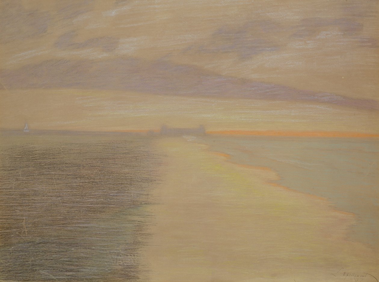 奥斯坦德的海洋暮色 作者 里昂·斯皮里亚特