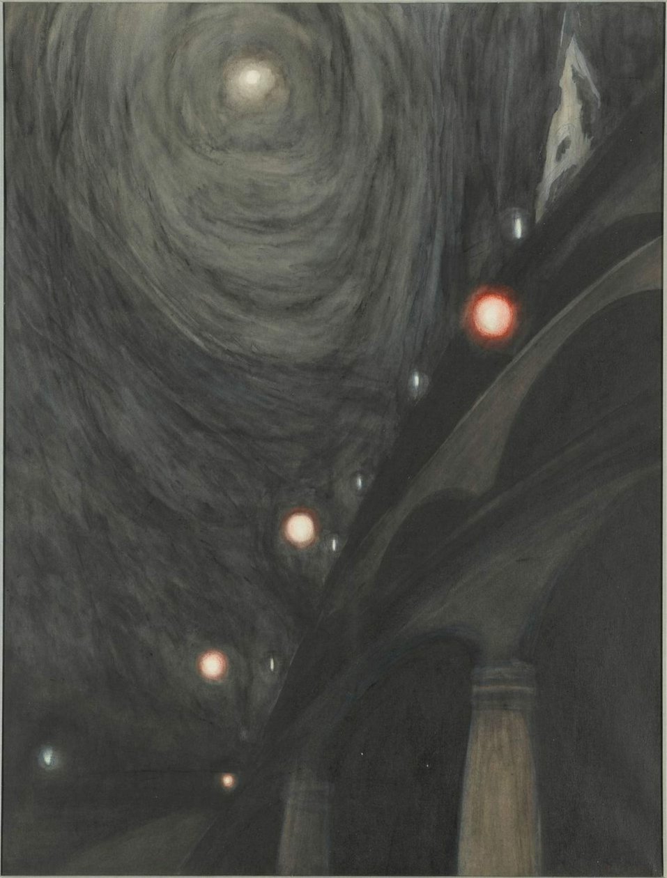 月光与灯光》，约1909年。 作者 里昂·斯皮里亚特