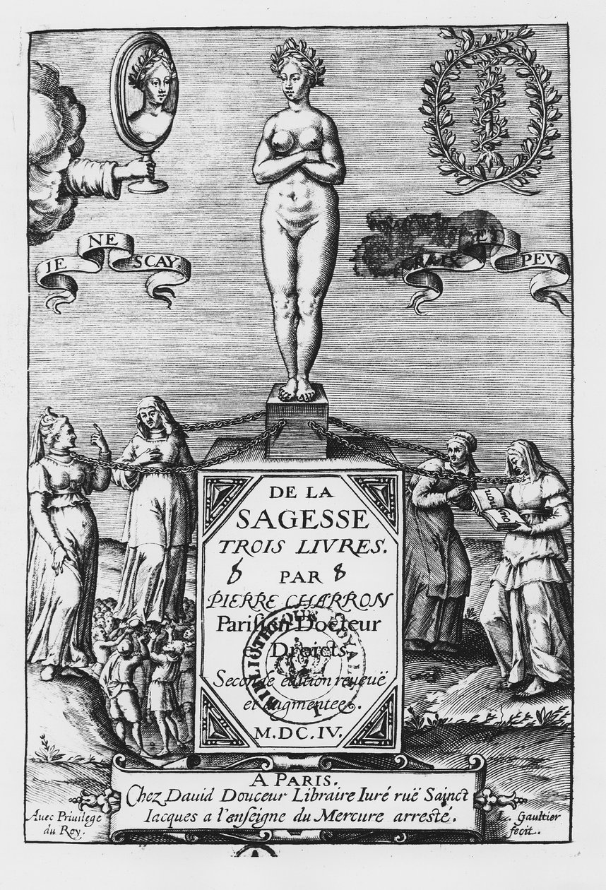 1604年Pierre Charron的“De la Sagesse”的主题 作者 伦纳德·高缇耶