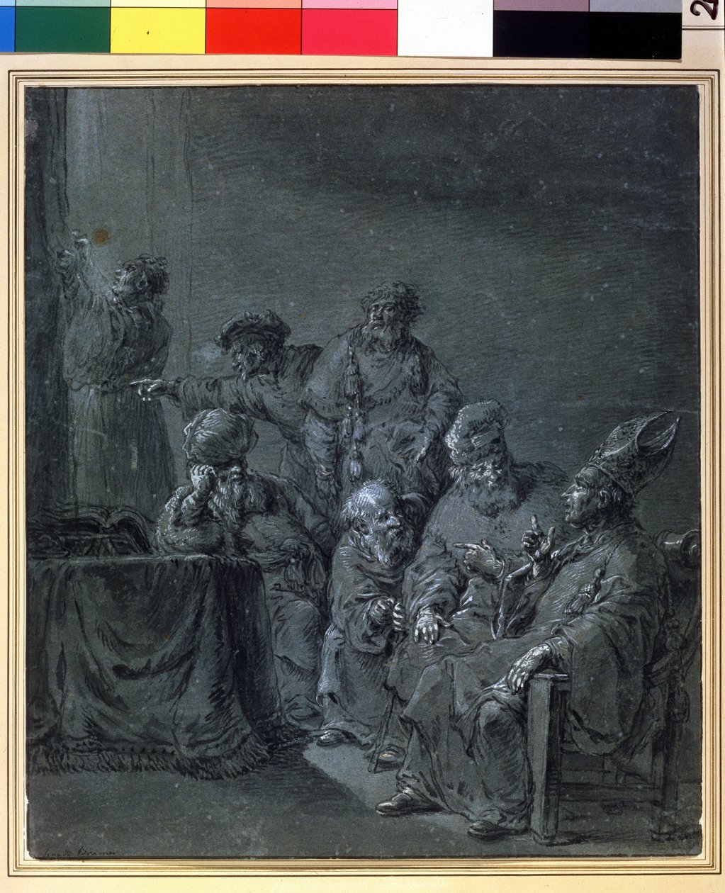 "圣经》题材。Leonaert Bramer（1596-1674 年）绘制。17 世纪莫斯科普希金博物馆 作者 伦纳德·布雷默