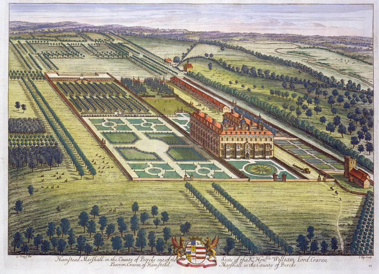伯克希尔郡的Hamstead Marshall由约翰内斯基普（约翰内斯基普）刻（约.652-1722） 作者 伦纳德·奈夫