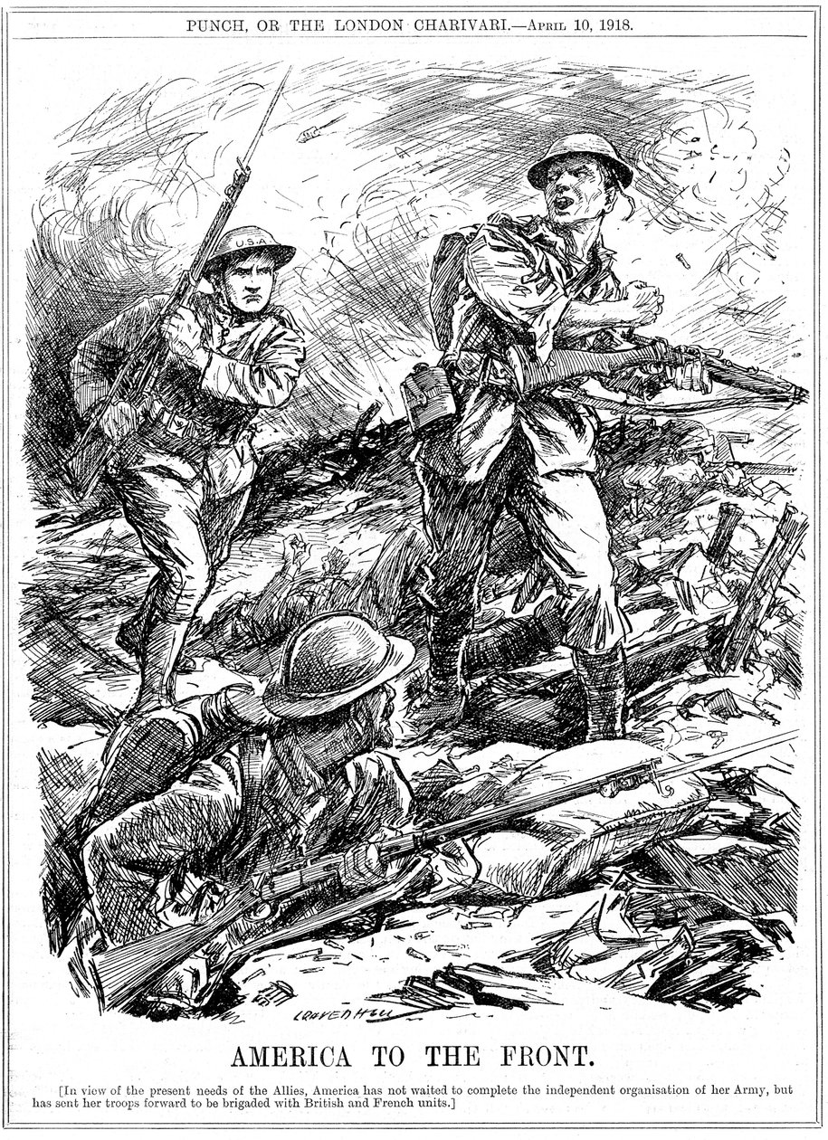 1918年第一次世界大战之前，美国增援部队协助盟军 作者 伦纳德·雷文·希尔