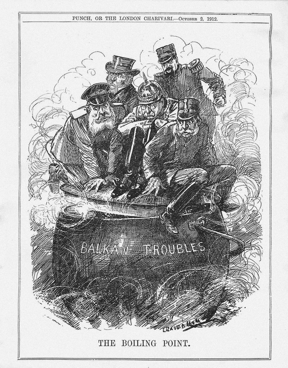 沸点。 《 Punch Magazine》，1912年10月2日，1912年 作者 伦纳德·雷文·希尔