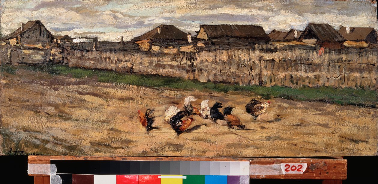 Vent printanier (Spring Wind) - Oeuvre de Leonard Viktorovich Turzhansky (Tourjanski) (1875-1945), huile sur carton 作者 伦纳德·维克托罗维奇·图赞斯基