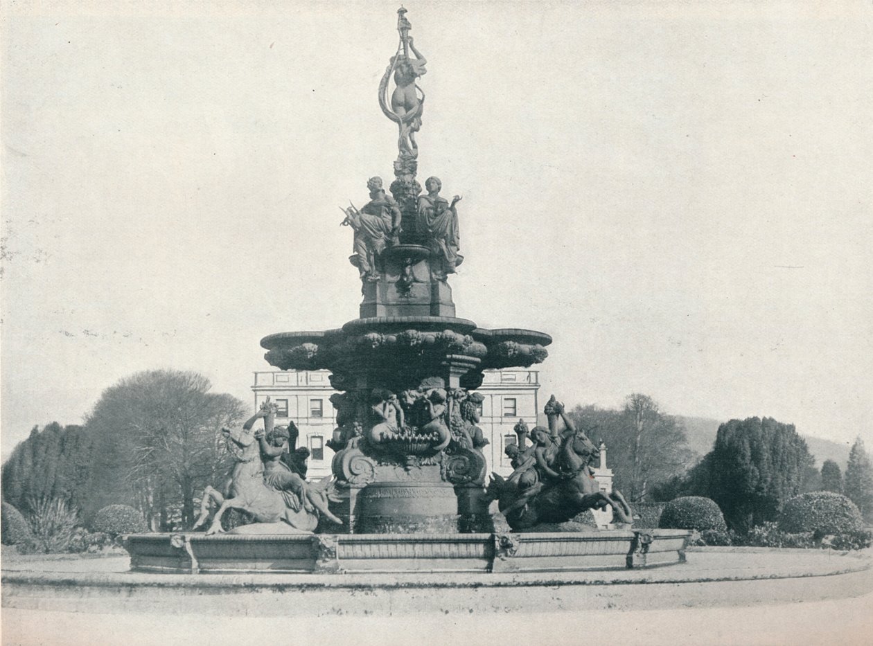 Curraghmore喷泉，最高荣誉的所在地。沃特福德侯爵，c1915 作者 伦纳德·威洛比