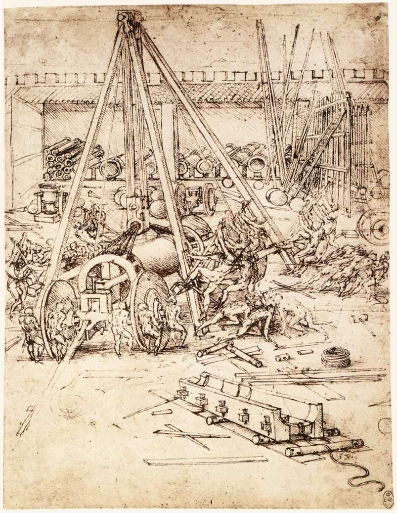 大炮铸造厂 作者 达芬奇（Leonardo da Vinci）