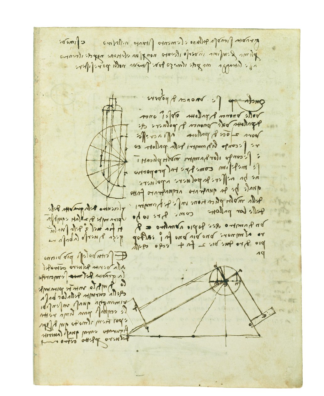关于鸟类飞行的法典，Folio 2 recto 作者 达芬奇（Leonardo da Vinci）