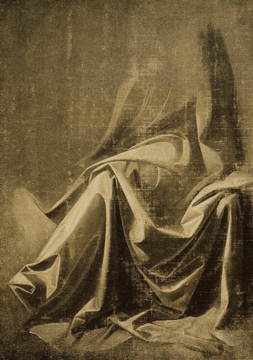 帷幔研究，由Leonardo da Vinci绘制，图纸和印刷品内阁，佛罗伦萨乌菲齐画廊 作者 达芬奇（Leonardo da Vinci）