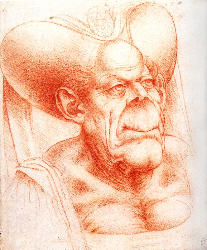 怪诞的头 作者 达芬奇（Leonardo da Vinci）