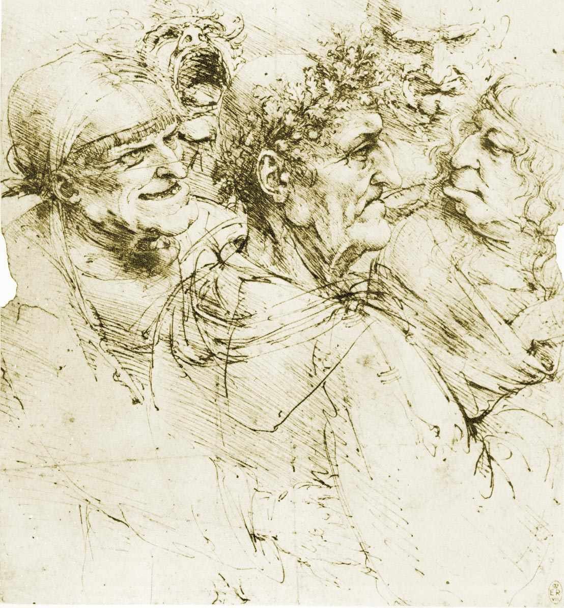 怪诞的头 作者 达芬奇（Leonardo da Vinci）