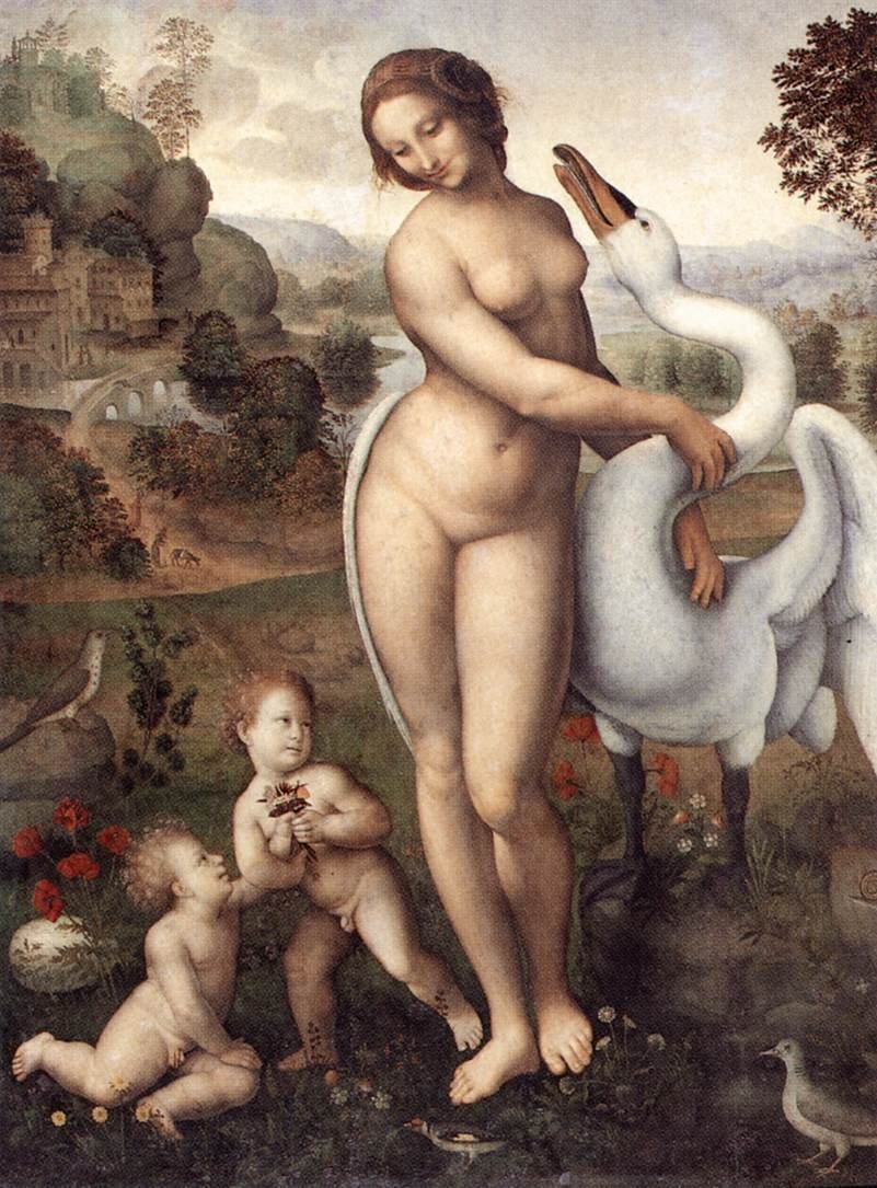 勒达和天鹅 作者 达芬奇（Leonardo da Vinci）