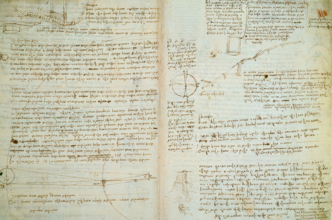 达·芬奇（Leonardo da Vinci），科德·哈默（Cod。Hammer）的页面 作者 达芬奇（Leonardo da Vinci）